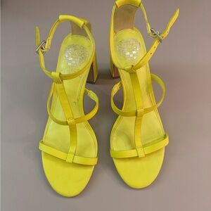 Vince Camuto Yellow Strappy Heels